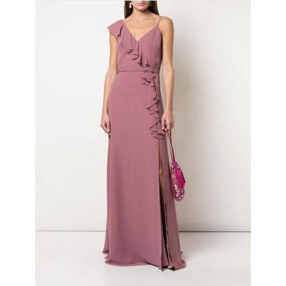 Marchesa Notte Bridesmaids NWT Ruffle Trim Gown 8 - Picture 1 of 11